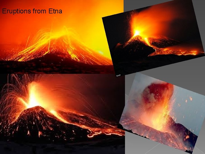 Eruptions from Etna 