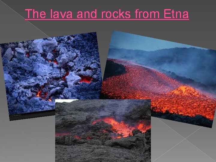 The lava and rocks from Etna 