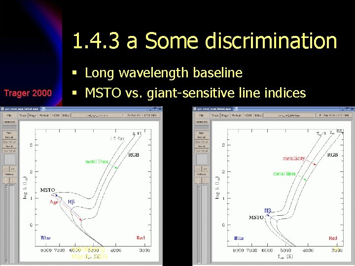 1. 4. 3 a Some discrimination Trager 2000 § Long wavelength baseline § MSTO