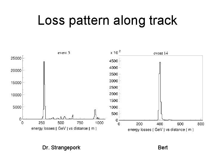 Loss pattern along track Dr. Strangepork Bert 