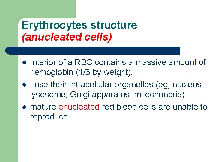 Fundamentals of Blood Biochemistry BCH 220 DR MANSOUR
