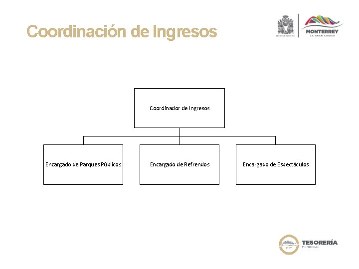 Coordinación de Ingresos Coordinador de Ingresos Encargado de Parques Públicos Encargado de Refrendos Encargado
