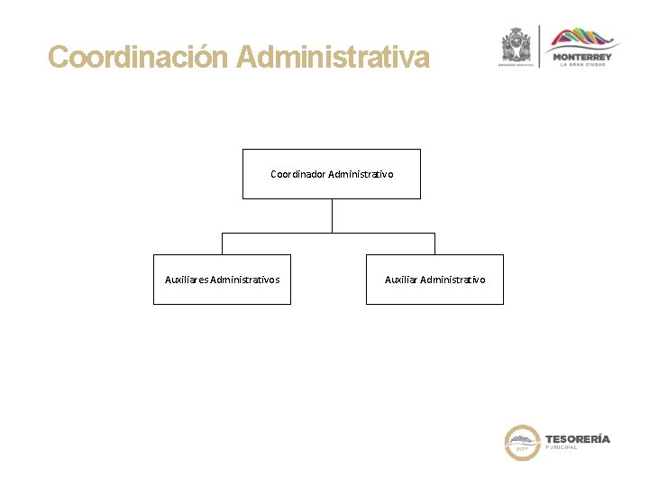 Coordinación Administrativa Coordinador Administrativo Auxiliares Administrativos Auxiliar Administrativo 