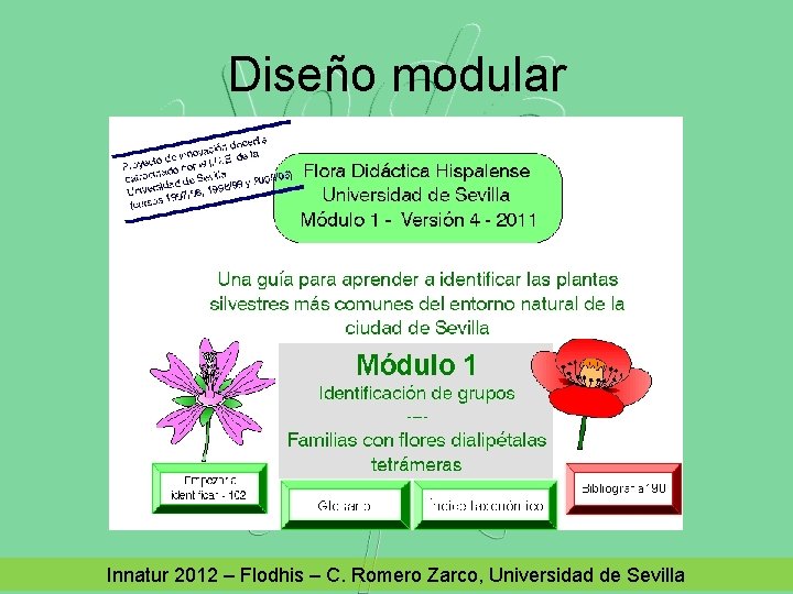 Diseño modular Innatur 2012 – Flodhis – C. Romero Zarco, Universidad de Sevilla 