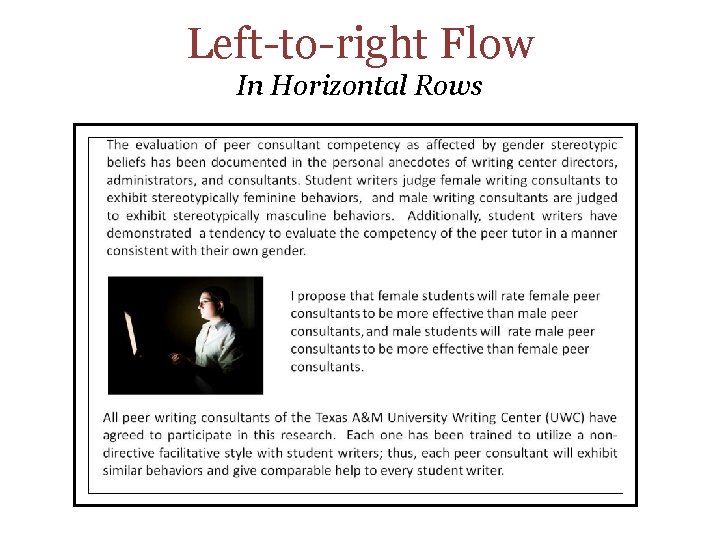 Left-to-right Flow In Horizontal Rows 