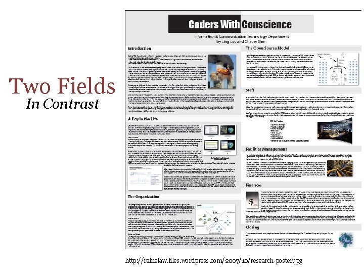 Two Fields In Contrast http: //rainelaw. files. wordpress. com/2007/10/research-poster. jpg 