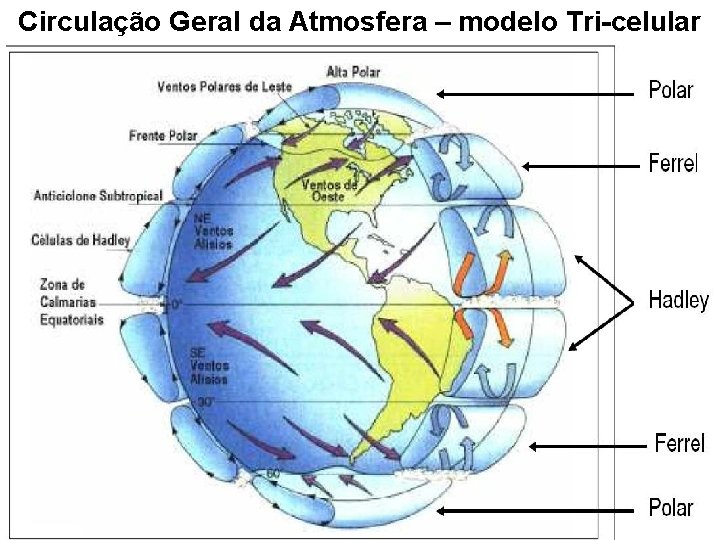 Circulação Geral da Atmosfera – modelo Tri-celular 