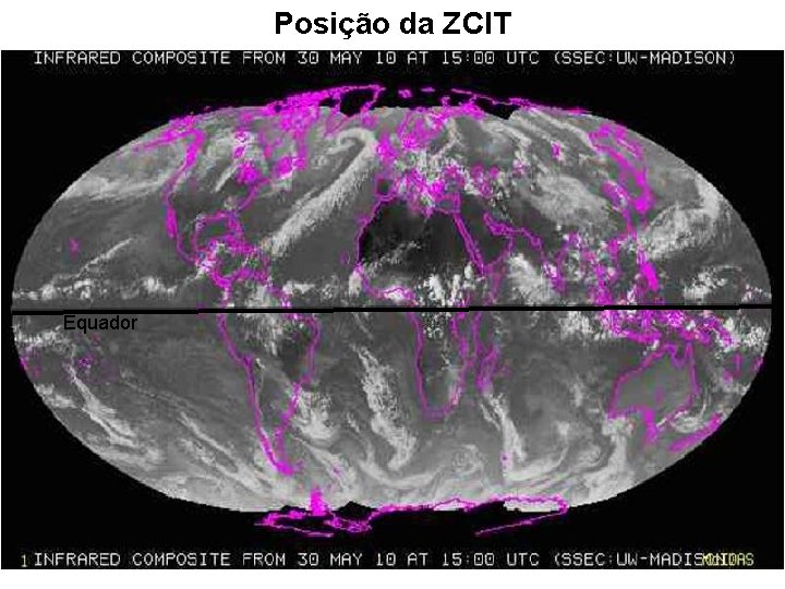 Posição da ZCIT Equador 