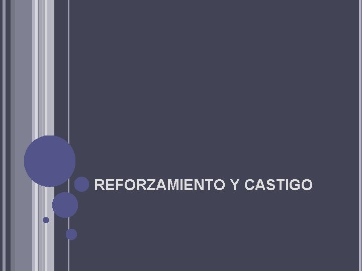 REFORZAMIENTO Y CASTIGO 