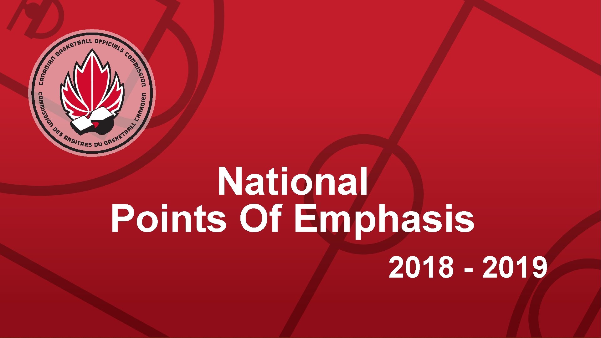 National Points Of Emphasis 2018 - 2019 