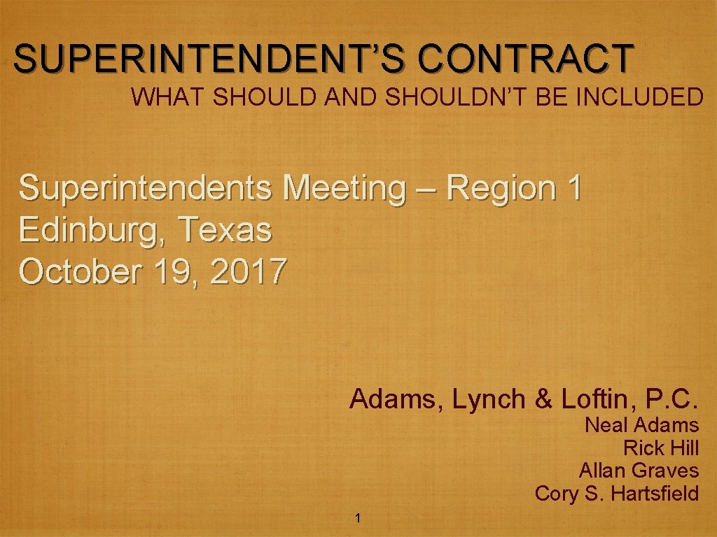 SUPERINTENDENTS CONTRACT WHAT SHOULD AND SHOULDNT BE INCLUDED