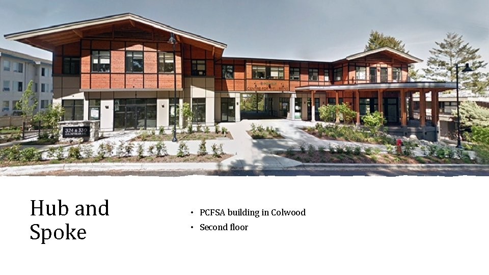 Hub and Spoke • PCFSA building in Colwood • Second floor 