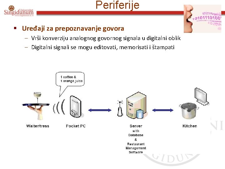 Periferije § Uređaji za prepoznavanje govora – Vrši konverziju analognog govornog signala u digitalni