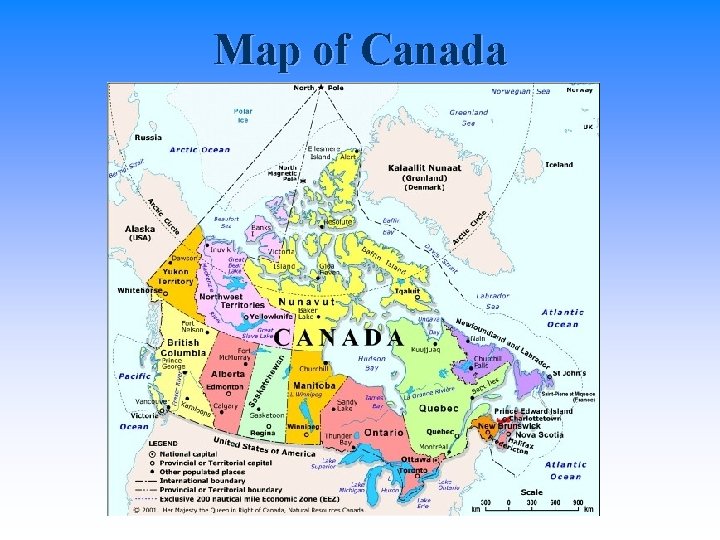 Map of Canada 