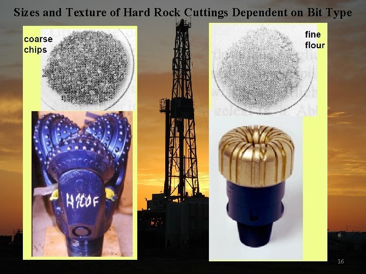 Sizes and Texture of Hard Rock Cuttings Dependent on Bit Type 16 