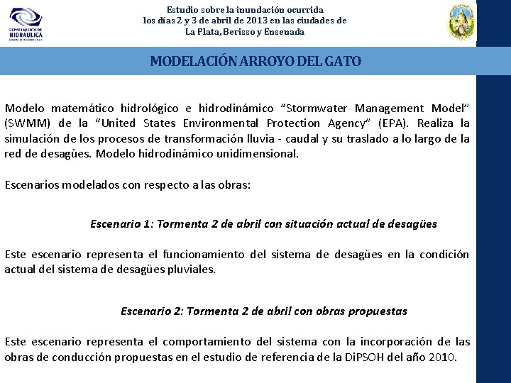 Estudio sobre la inundación ocurrida los días 2 y 3 de abril de 2013