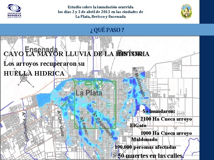 Estudio sobre la inundación ocurrida los días 2 y 3 de abril de 2013