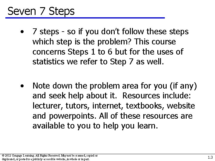 Seven 7 Steps • 7 steps - so if you don’t follow these steps