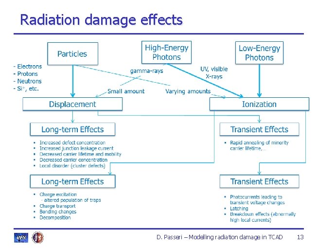 Radiation damage effects D. Passeri – Modelling radiation damage in TCAD 13 Radiation damage effects D. Passeri – Modelling radiation damage in TCAD 13