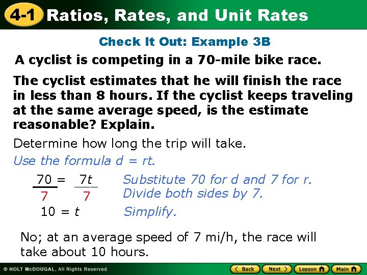 4 -1 Ratios, Rates, and Unit Rates Check It Out: Example 3 B A