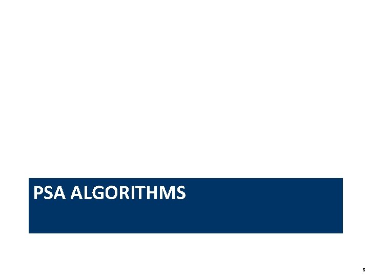 PSA ALGORITHMS 8 