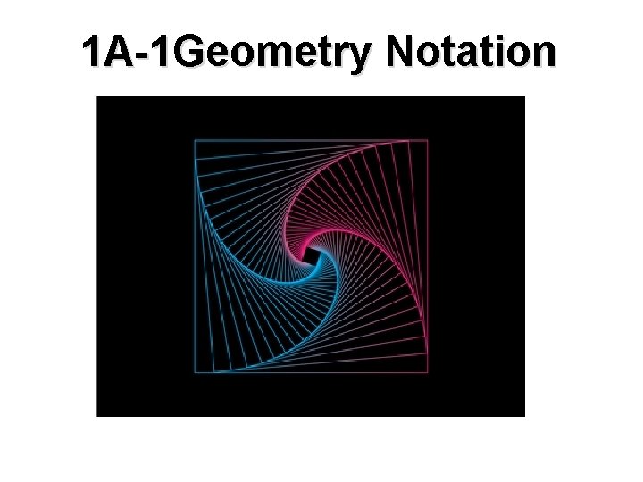 1 A-1 Geometry Notation 