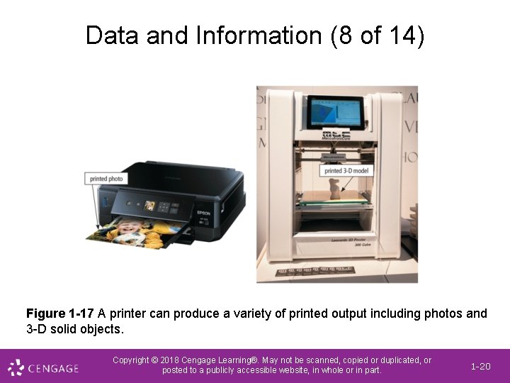 Data and Information (8 of 14) Figure 1 -17 A printer can produce a
