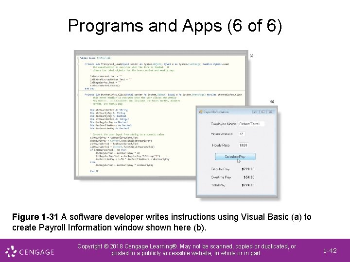 Programs and Apps (6 of 6) Figure 1 -31 A software developer writes instructions