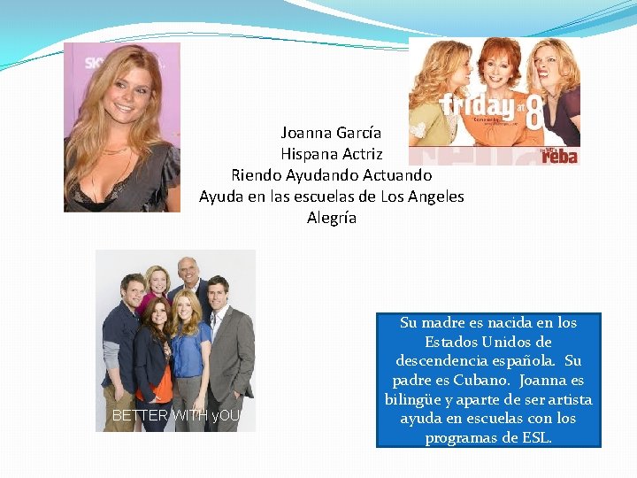 Joanna García Hispana Actriz Riendo Ayudando Actuando Ayuda en las escuelas de Los Angeles