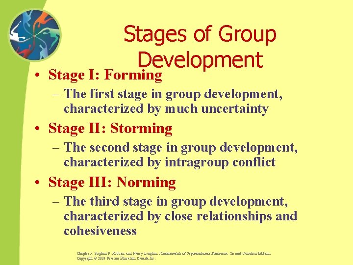 Chapter 5 Working in Teams Chapter 5 Stephen