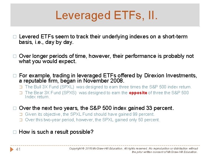 Leveraged ETFs, II. � Levered ETFs seem to track their underlying indexes on a