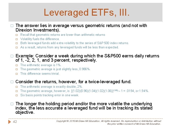 Leveraged ETFs, III. � The answer lies in average versus geometric returns (and not