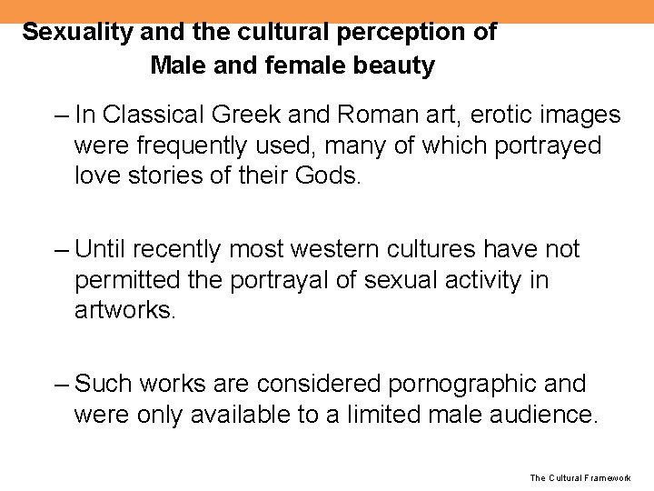 Sexuality and the cultural perception of Male and female beauty – In Classical Greek