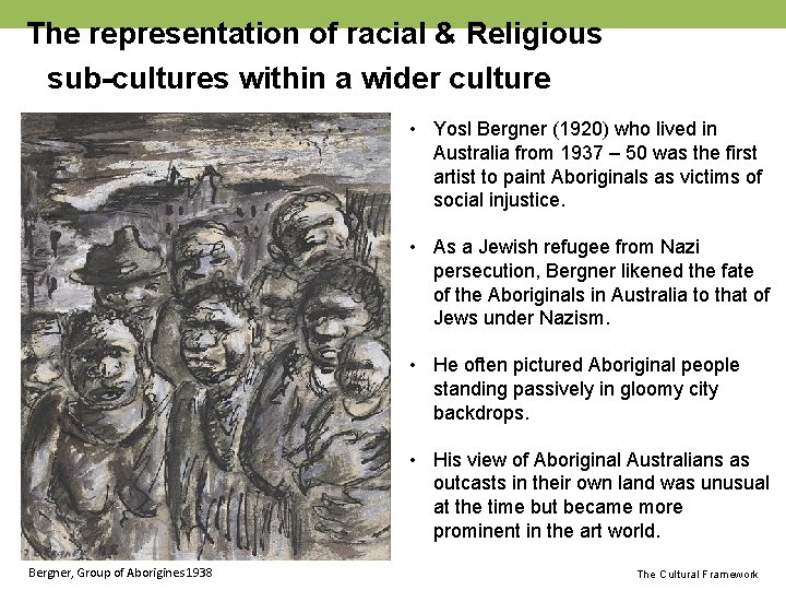 The representation of racial & Religious sub-cultures within a wider culture • Yosl Bergner