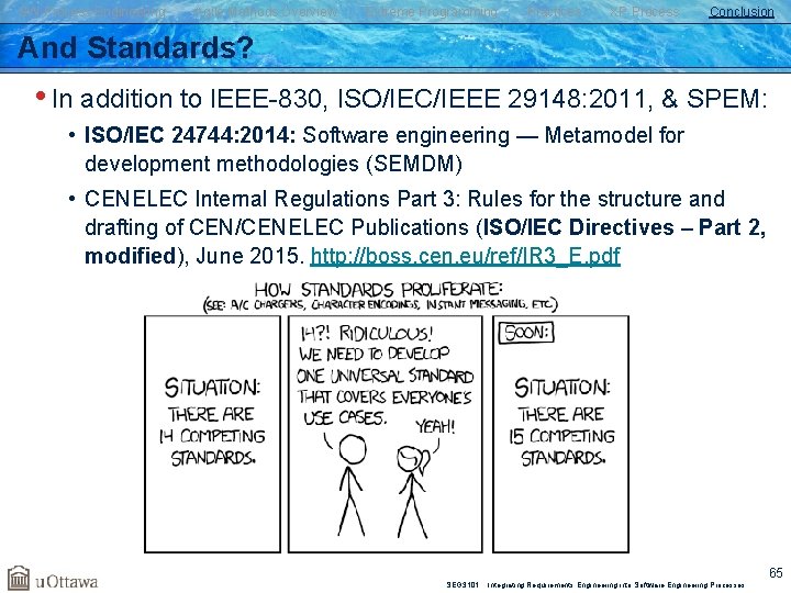 SW Process Engineering Agile Methods Overview Extreme Programming Practices XP Process Conclusion And Standards?