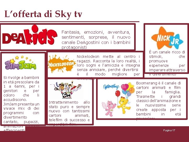 L’offerta di Sky tv Fantasia, emozioni, avventura, sentimenti, sorprese, il nuovo canale De. Agostini