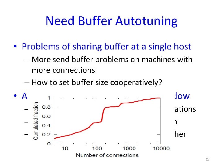 Need Buffer Autotuning • Problems of sharing buffer at a single host – More