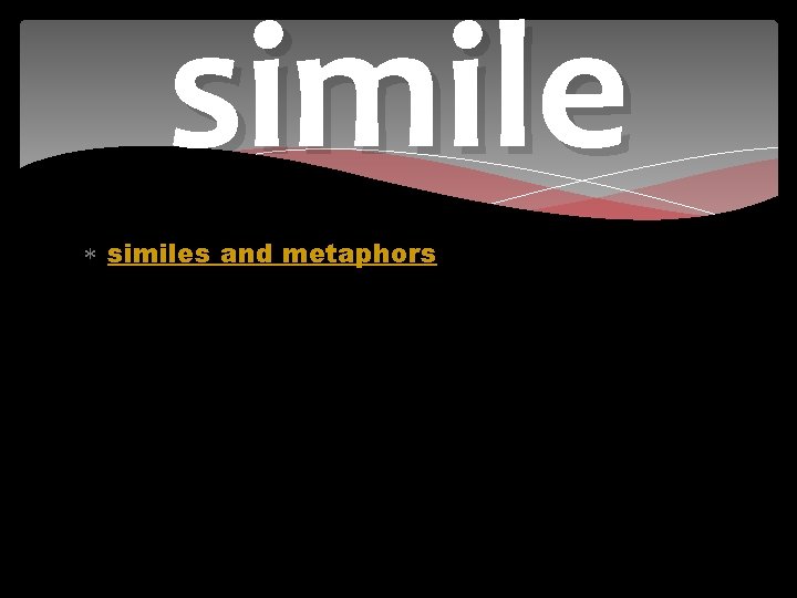 simile similes and metaphors 