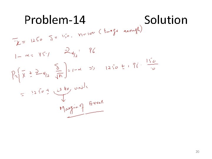 Problem-14 Solution 20 