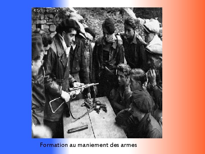 Formation au maniement des armes 