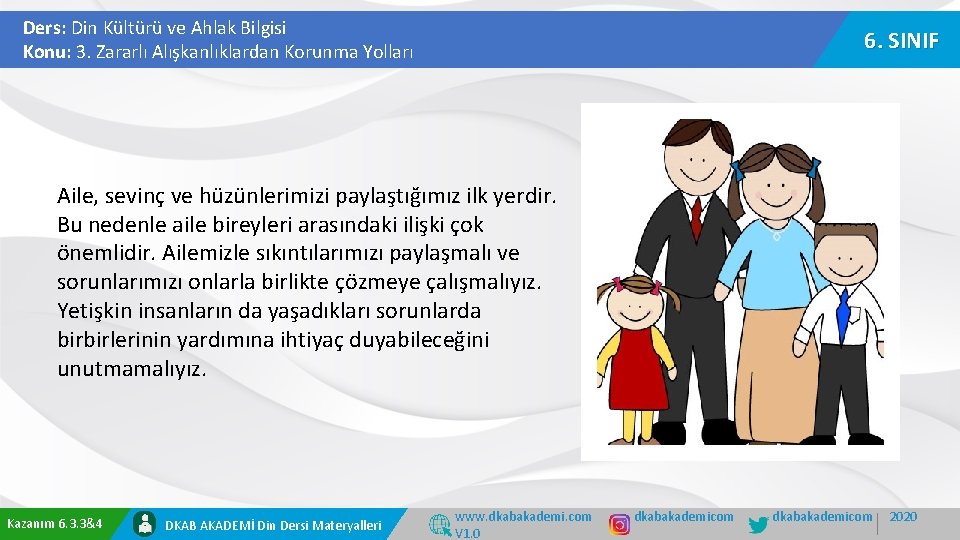 Ders: Din Kültürü ve Ahlak Bilgisi Konu: 3. Zararlı Alışkanlıklardan Korunma Yolları 6. SINIF Ders: Din Kültürü ve Ahlak Bilgisi Konu: 3. Zararlı Alışkanlıklardan Korunma Yolları 6. SINIF