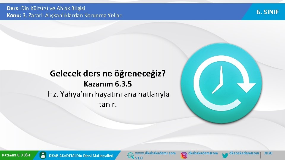 Ders: Din Kültürü ve Ahlak Bilgisi Konu: 3. Zararlı Alışkanlıklardan Korunma Yolları 6. SINIF Ders: Din Kültürü ve Ahlak Bilgisi Konu: 3. Zararlı Alışkanlıklardan Korunma Yolları 6. SINIF