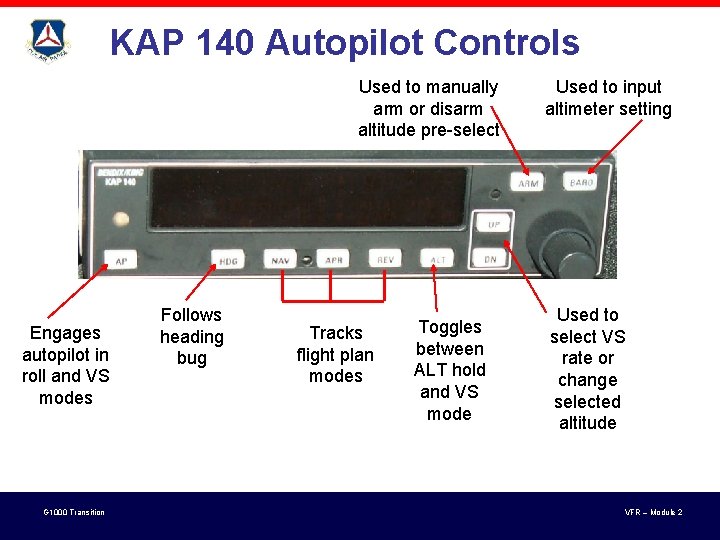 VFR Module 2 G 1000 Transition VFR Module