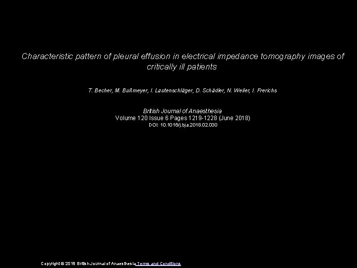 Characteristic pattern of pleural effusion in electrical impedance tomography images of critically ill patients