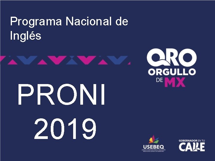 Programa Nacional de Inglés PRONI 2019 