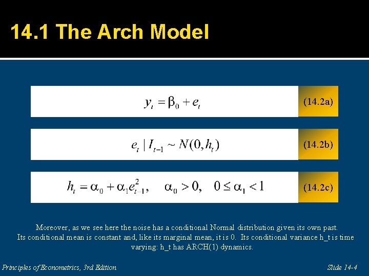 14. 1 The Arch Model (14. 2 a) (14. 2 b) (14. 2 c) 14. 1 The Arch Model (14. 2 a) (14. 2 b) (14. 2 c)