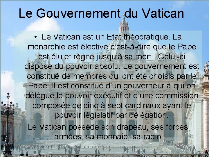 Rome Le Vatican Rome se trouve au sud