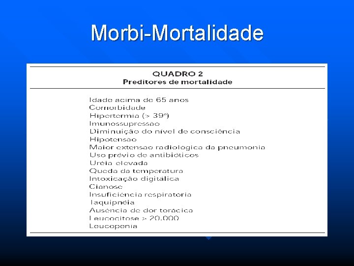 Morbi-Mortalidade 