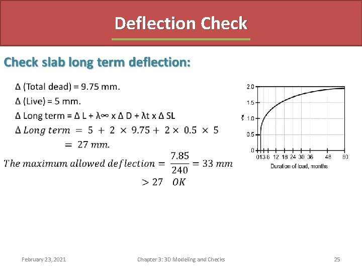 Deflection Check February 23, 2021 Chapter 3: 3 D Modeling and Checks 25 