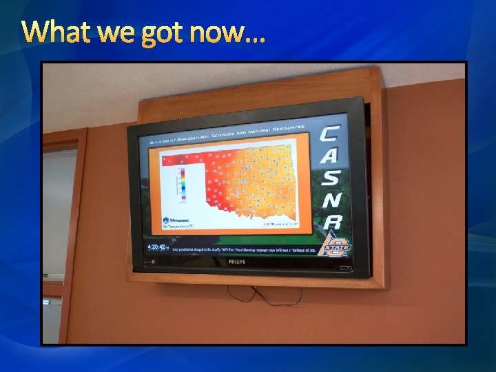 What we got now… What we got now…